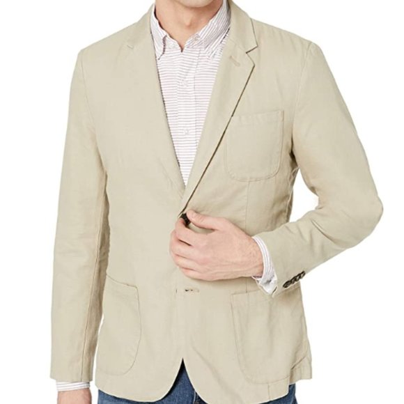 Men's slim linen coat